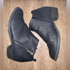 Carlos Suede Short Heeled Booties